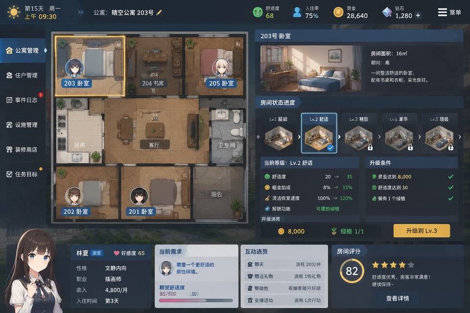 ROOM 日系SLG 玩法截图 5